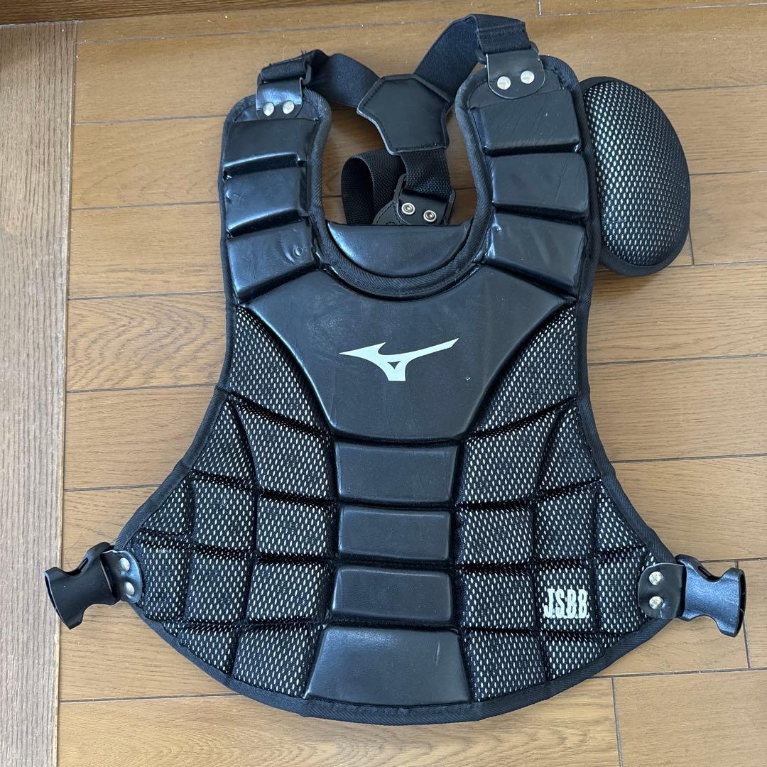 モモ　 Mizuno キャッチャー用プロテクター ブラック　レガース