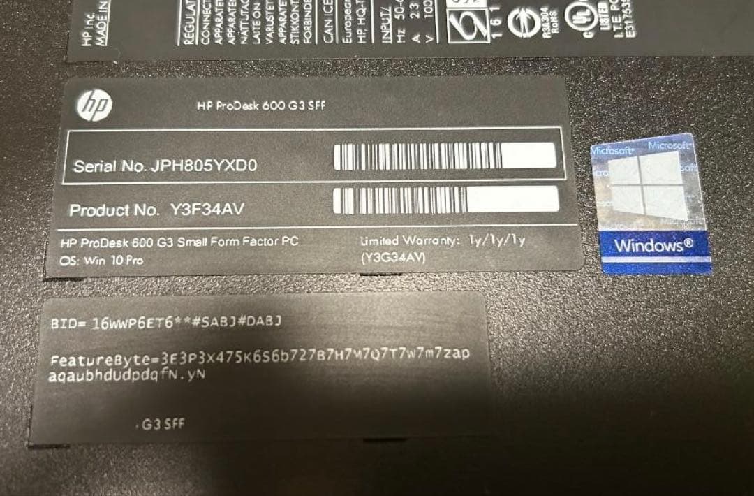 Windowsデスクトップ ProDesk600G3/i7/Win11/M.2+HDD/8G/Office