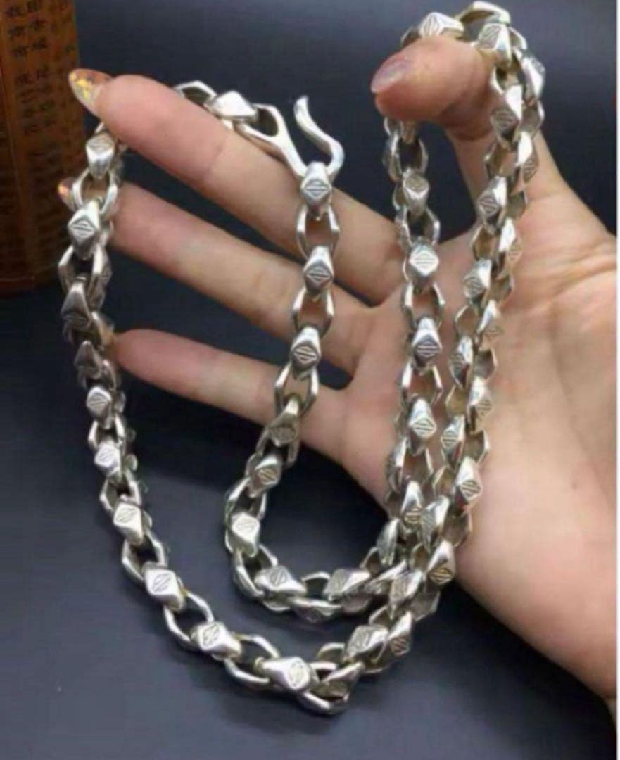 シルバー925 ヴィンテージ ハーレー　シルバーネックレス　ウォレットチェーン