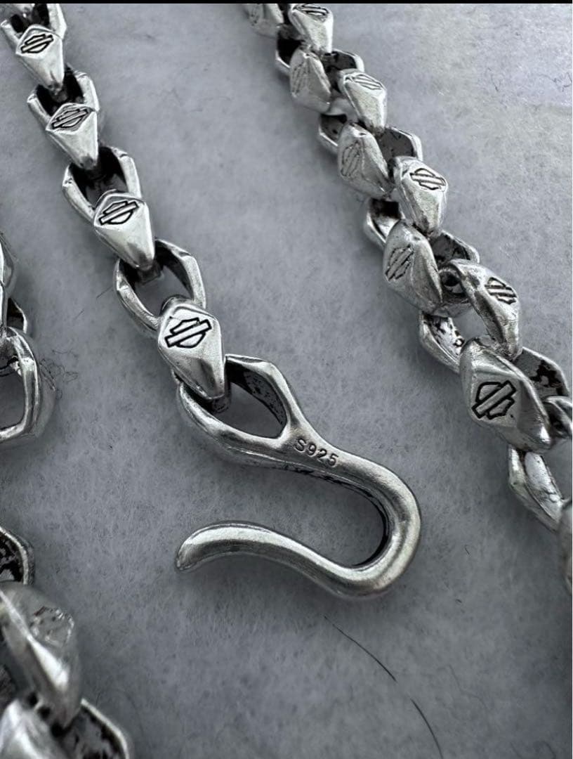 シルバー925 ヴィンテージ ハーレー　シルバーネックレス　ウォレットチェーン