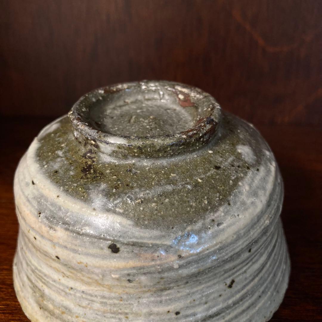 吉田明　刷毛目　三島　小服碗・湯呑　李朝　見事な花三嶋