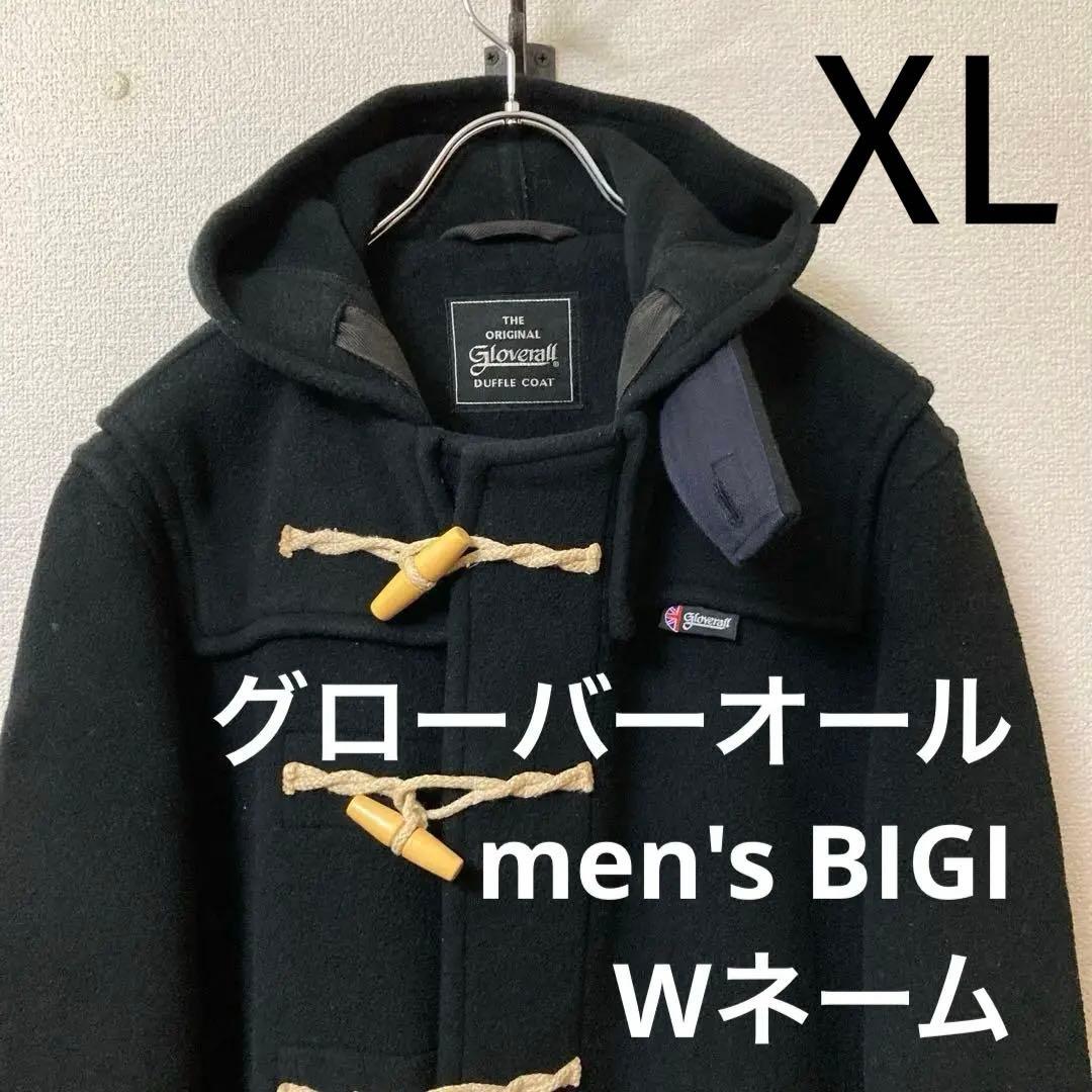 英国 希少 グローバーオール men's BIGI Wネーム ダッフルコートXL