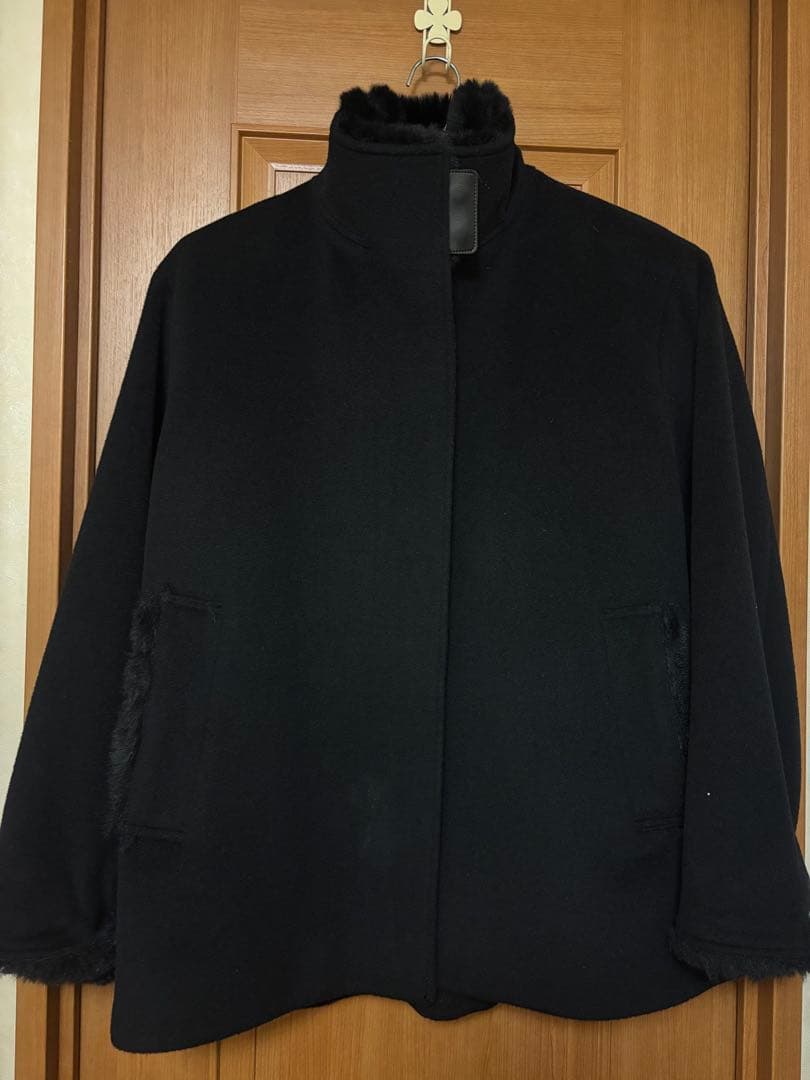 ルミノーゾコムサ　ウール 黒 ジャケット　コート7号