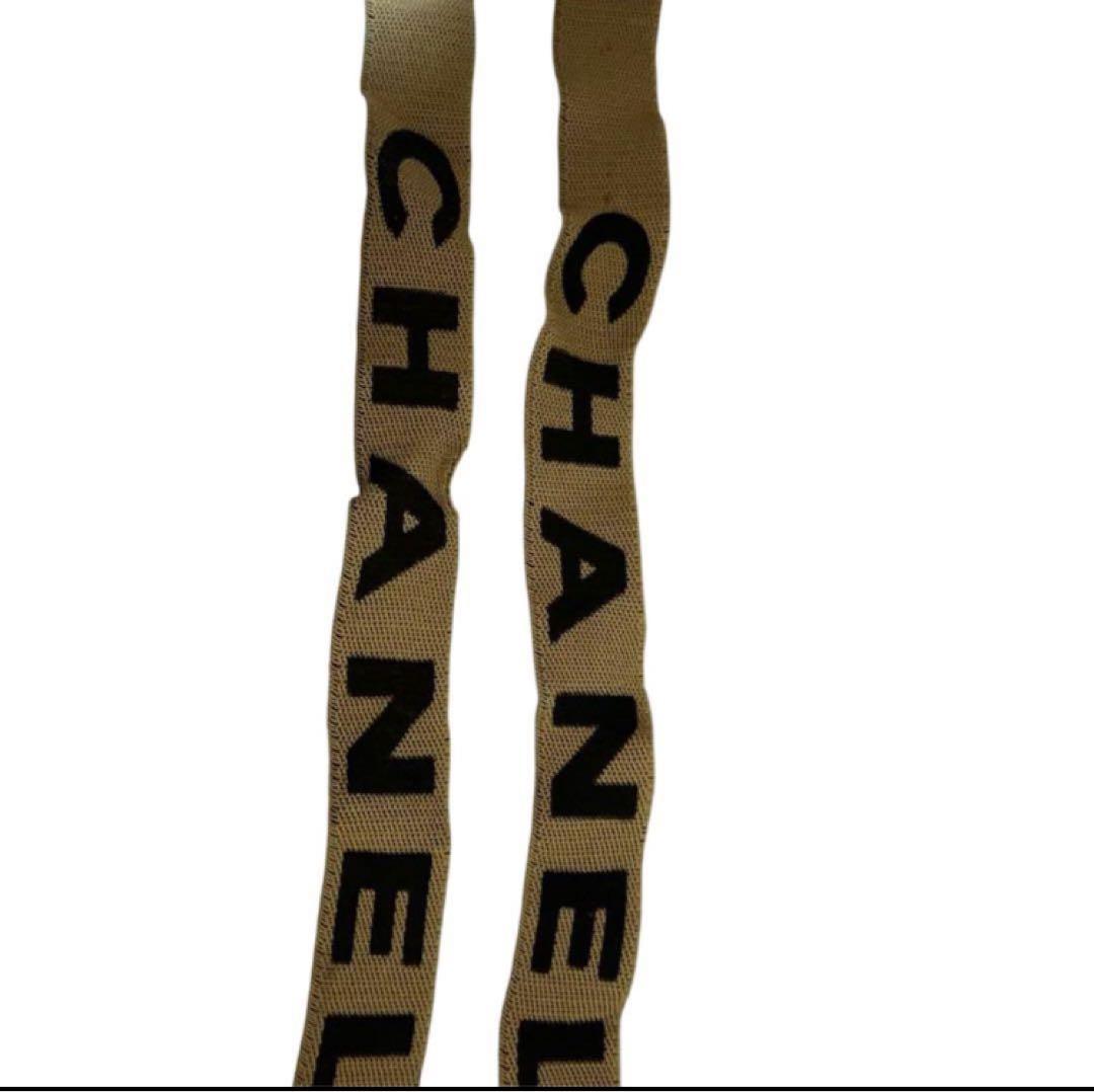 CHANEL シャネル ココマーク ブラック/ベージュ サスペンダー