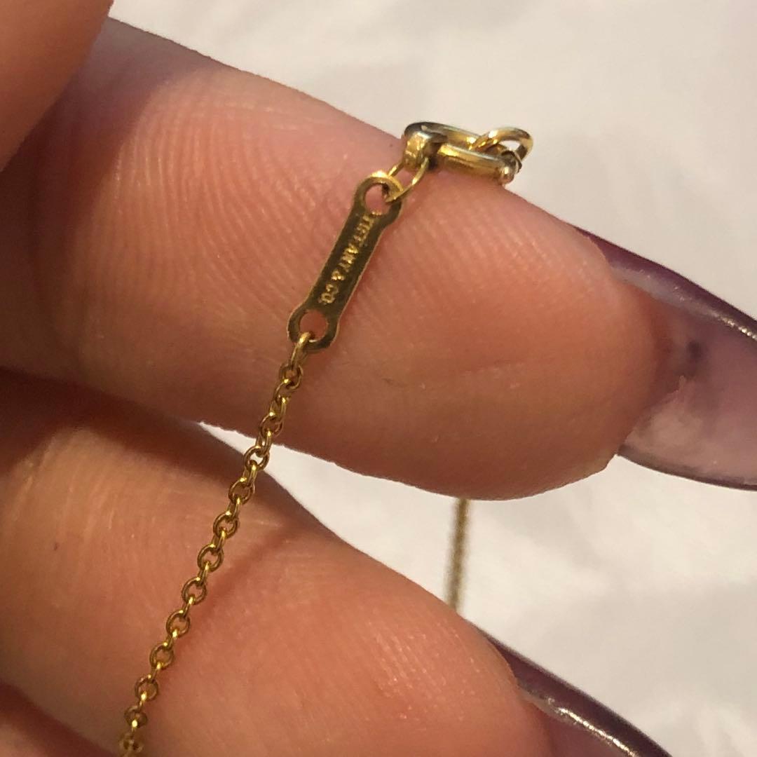 K18ティファニーオープンハートネックレス　67H2512