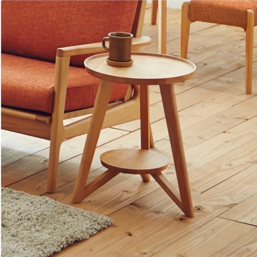 ノルディックサイドテーブル 丸 北欧 ソファテーブル ローテーブル