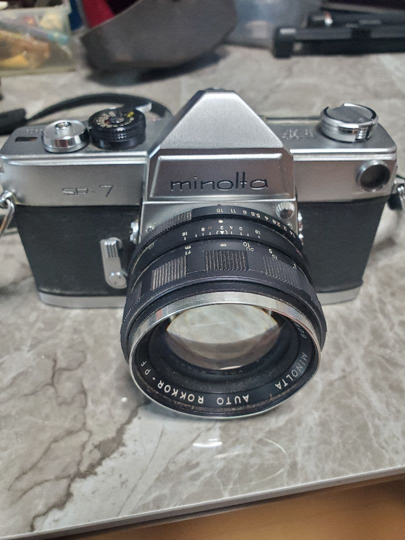 ⭐昭和レトロ希少カメラ⭐ Minolta SR-7 フィルムカメラ、三脚足セット
