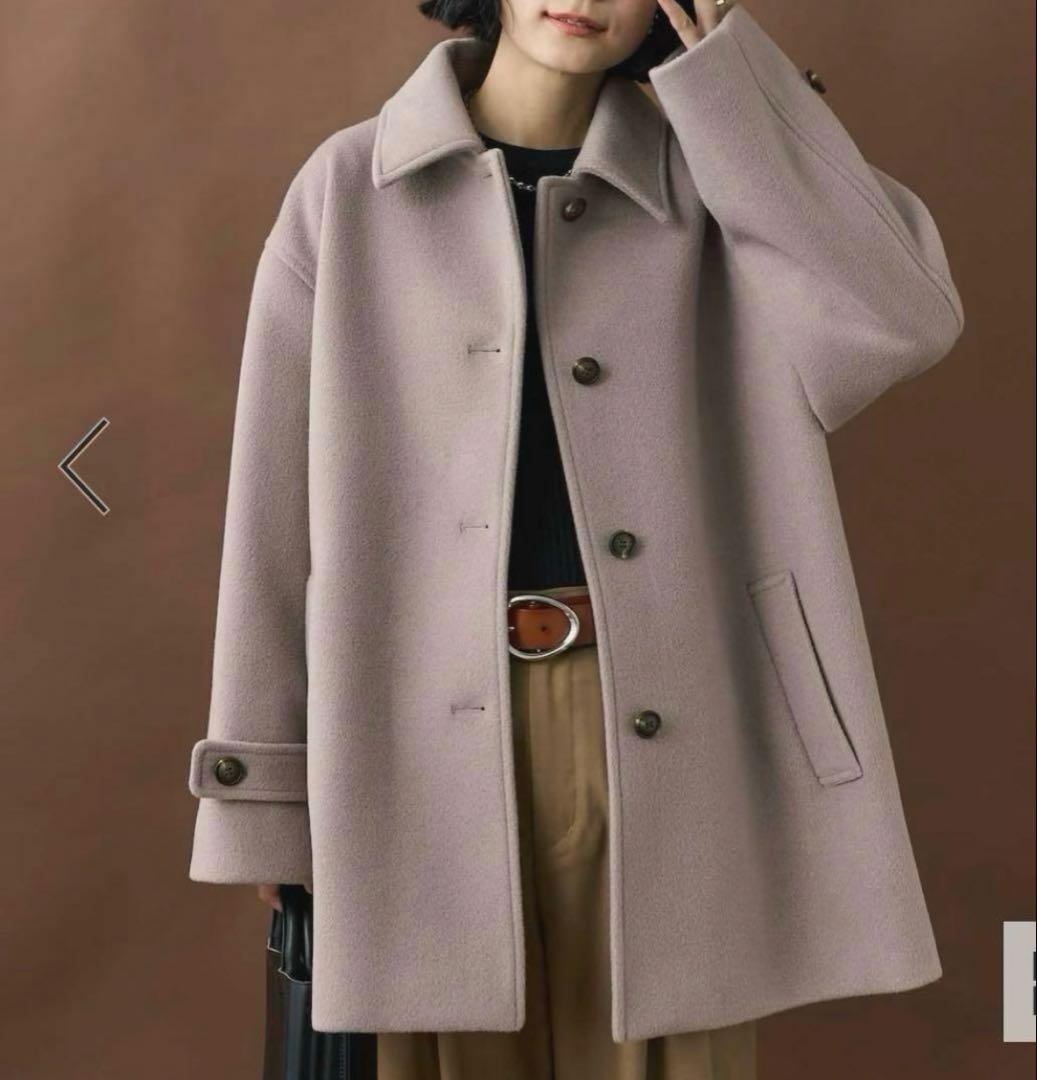 FREAK'S STORE ビーバーステンカラーショートコート