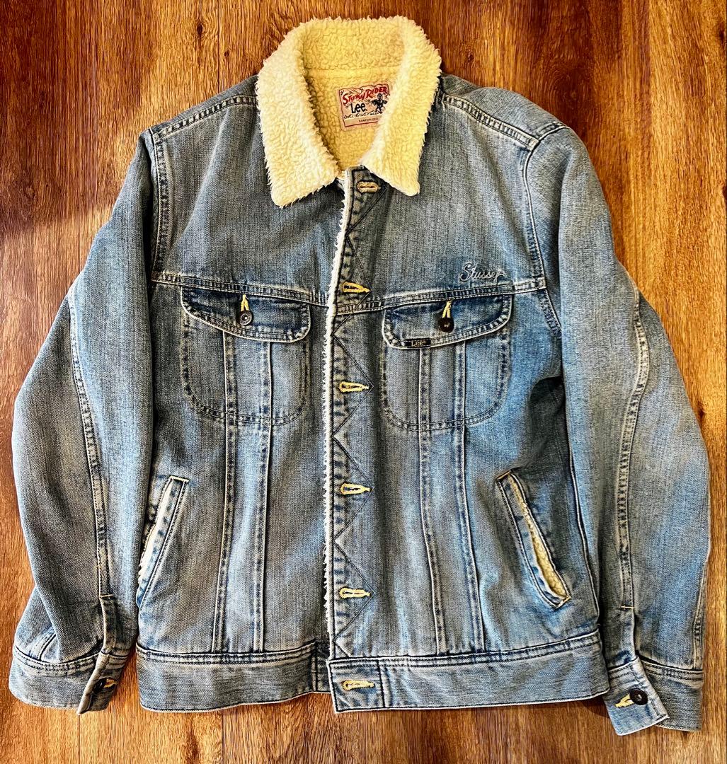 レア✨　【Stussy × Lee】ストゥーシー リー ボア デニムジャケット
