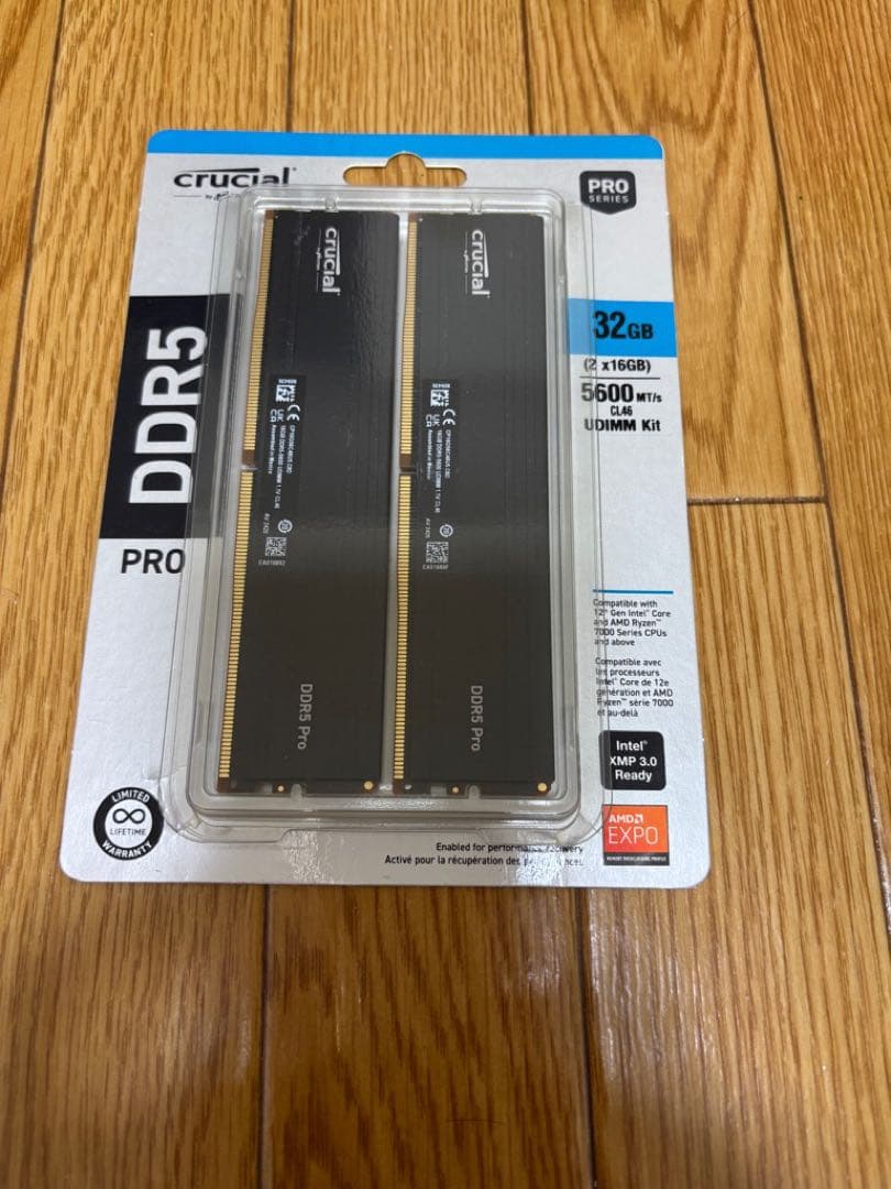 メモリー Crucial DDR5 Pro 32GB (2x16GB) DDR5-5600