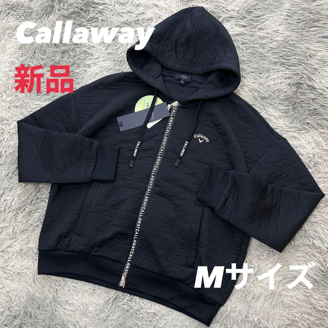 新品　キャロウェイ　パーカー　フーディ　ジャケット　キルト　ネイビー　Mサイズ