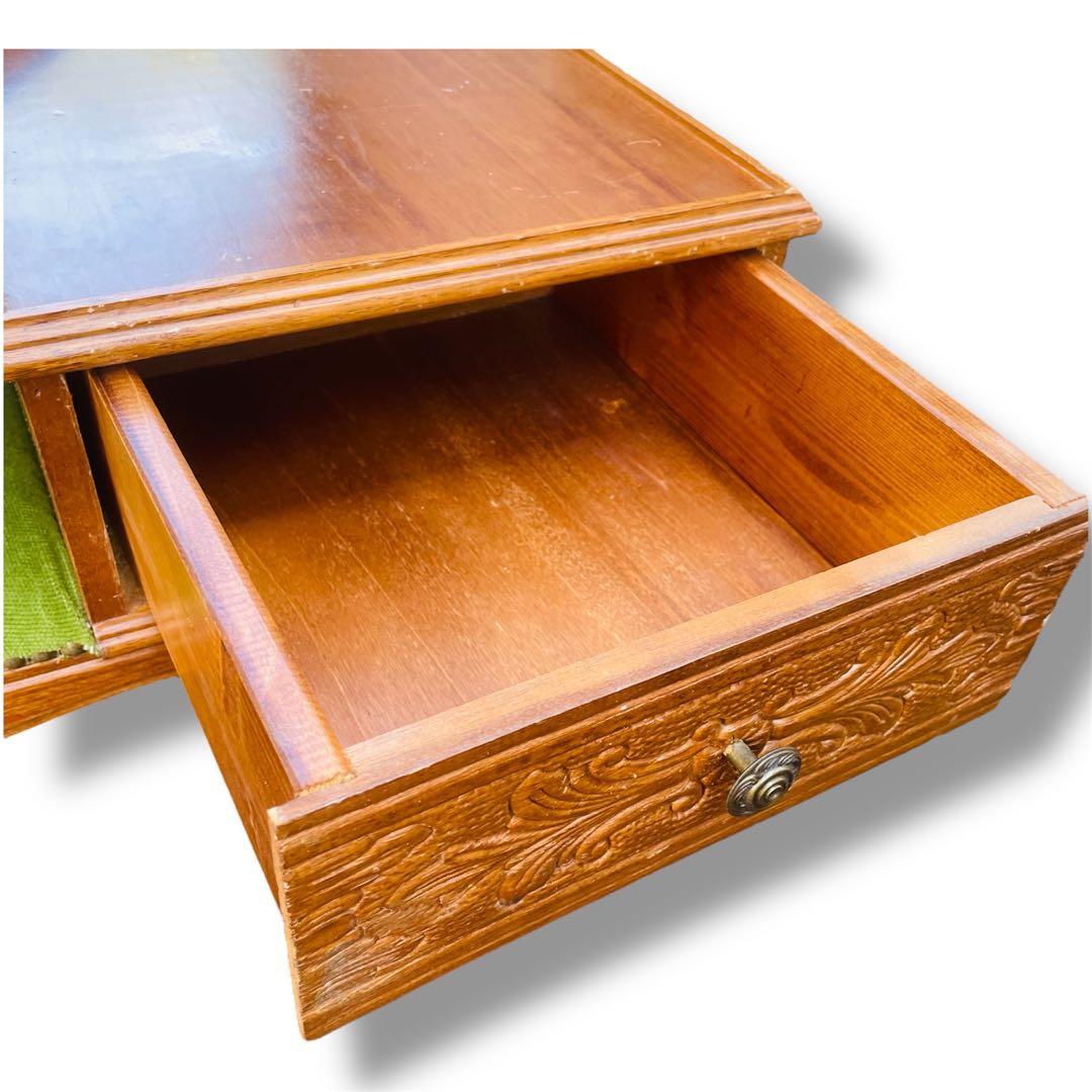 希少色・猫脚✨豪華アンティーク テレフォンベンチ✨ グリーン 英国調 飾り台