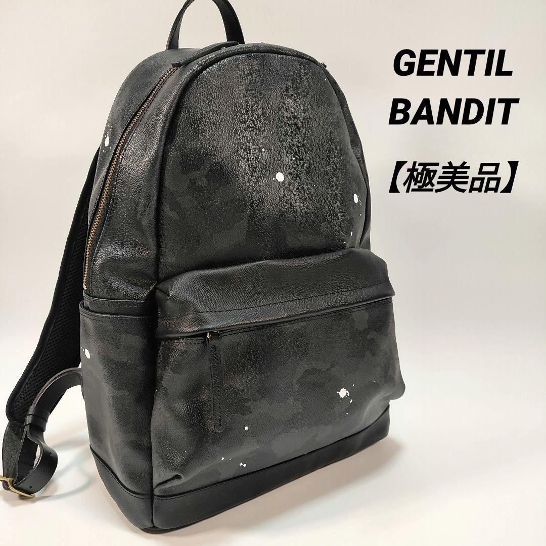 極美品✨GENTIL BANDIT リュック カモフラ ブラック PVC 大容量