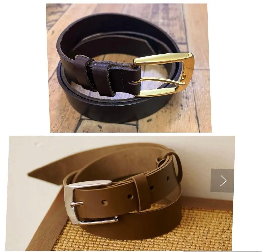 【美品】ウィムガゼットwhim gazette カーフレザーベルト２本セット