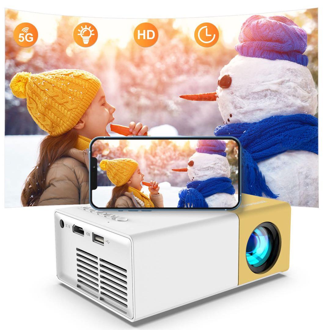 プロジェクター 小型 WiFi接続 5G/2.4G 家庭用 YG300 Pro