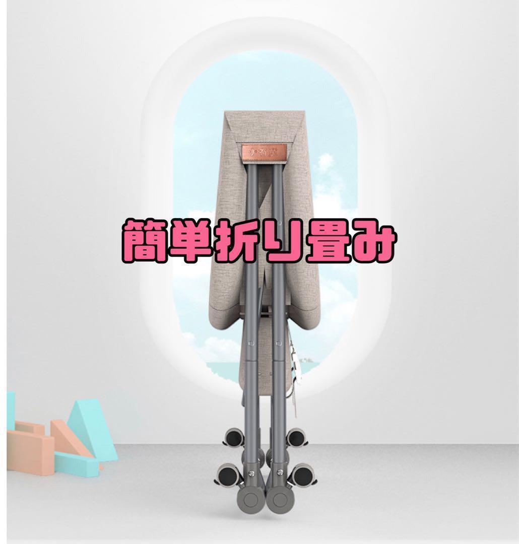 ベビーベッド　キャスター付き 折りたたみ 収納付き ゆりかご 組立　簡単