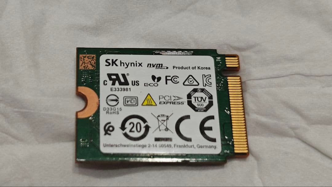 ①★中古品★SK hynix BC511 NVMe 256GB SSD