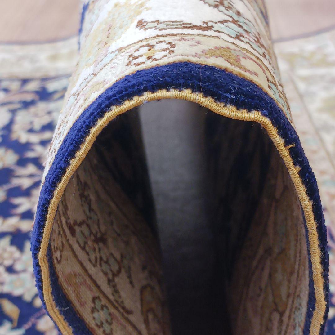 Y3181 トルコ カイセリ絨毯 シルク100% 手織り 93×63㎝