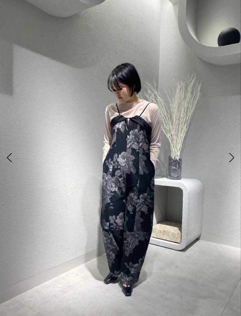 resil×足利 ゴブラン織りオールインワン （ブラック）　ヤマダヤ