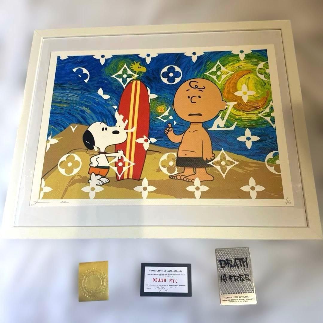 DEATH NYC 現代アートポスター　世界100枚限定　スヌーピー　ヴィトン