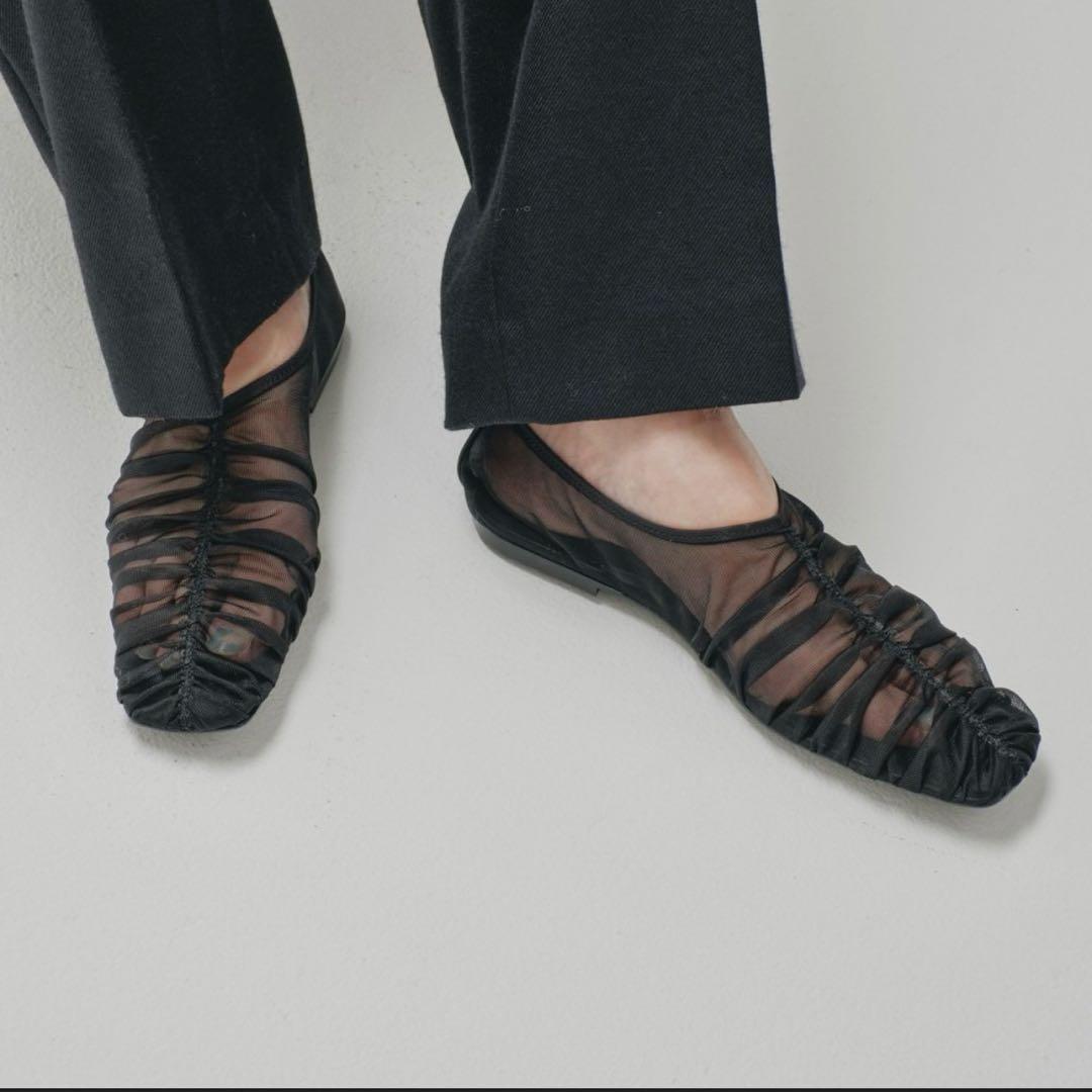 靴 TODAYFUL Sheer Gather Flatshoes