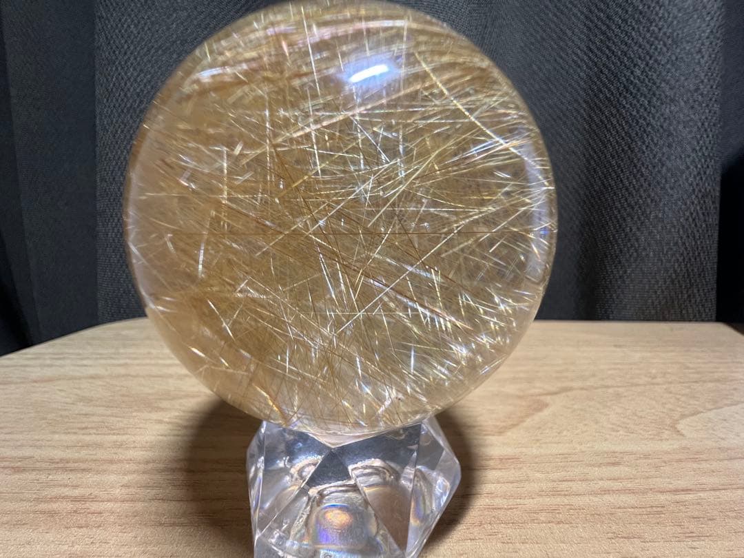 ルチル　丸玉幸運スフィア 66mm 億万長者多数輩出　ヒカル氏絶賛