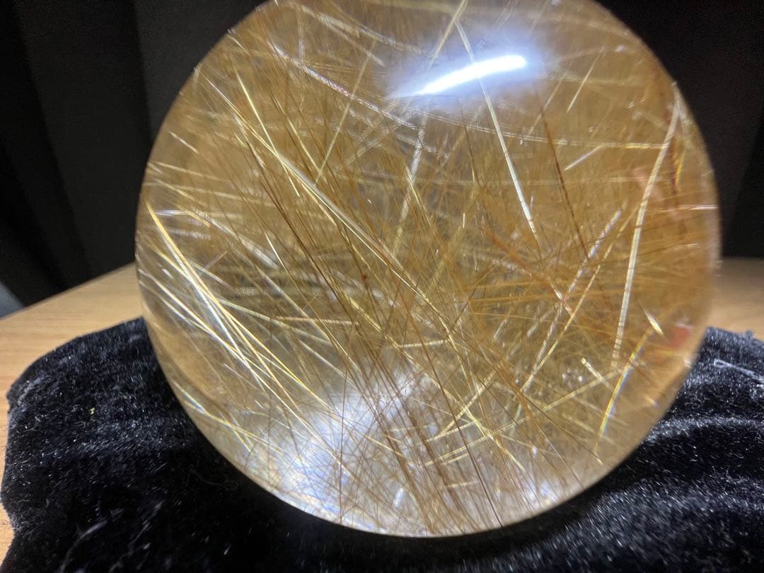 ルチル　丸玉幸運スフィア 66mm 億万長者多数輩出　ヒカル氏絶賛