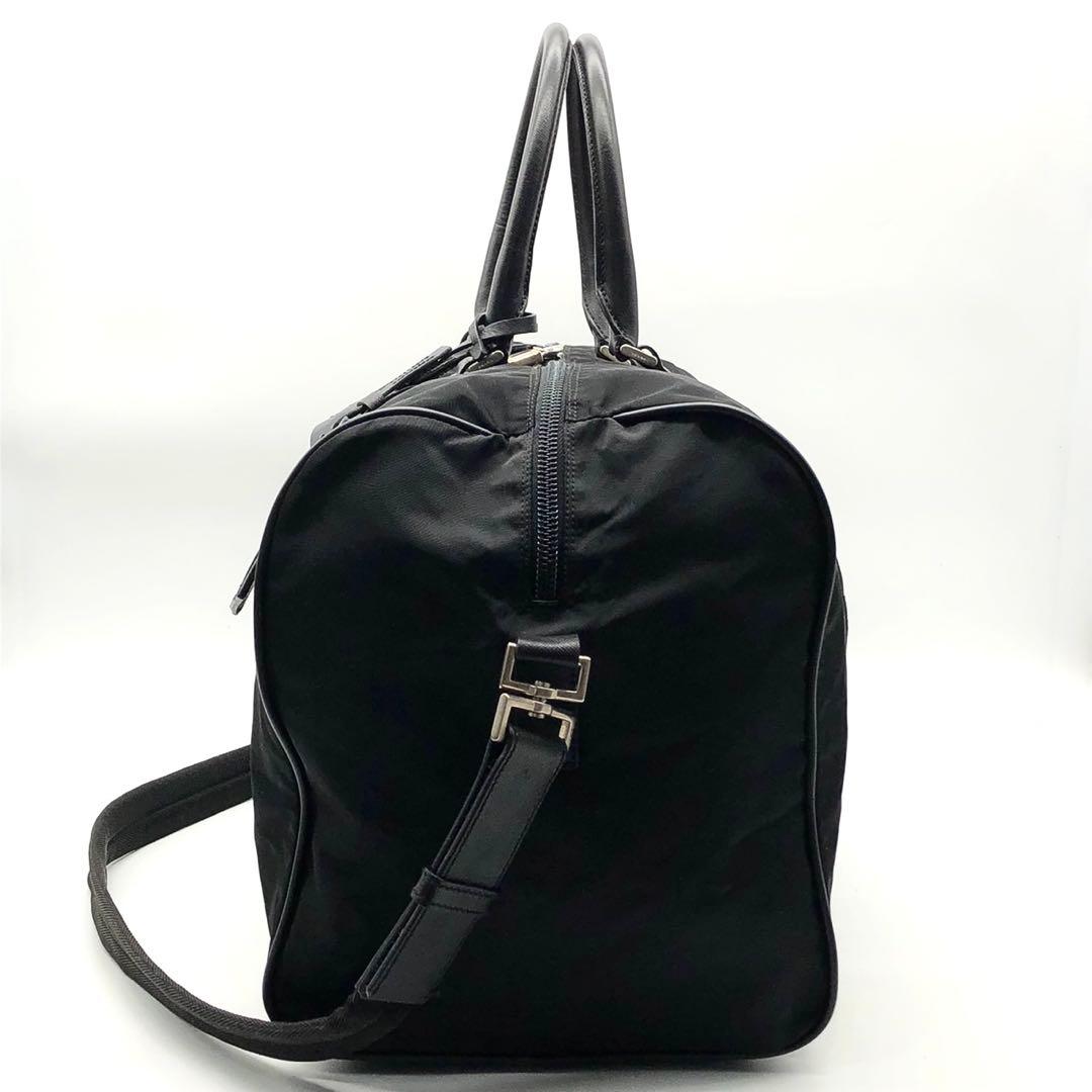 ✨美品✨プラダ ボストンバッグ 2way 三角ロゴ カデナ 大容量 ナイロン 黒