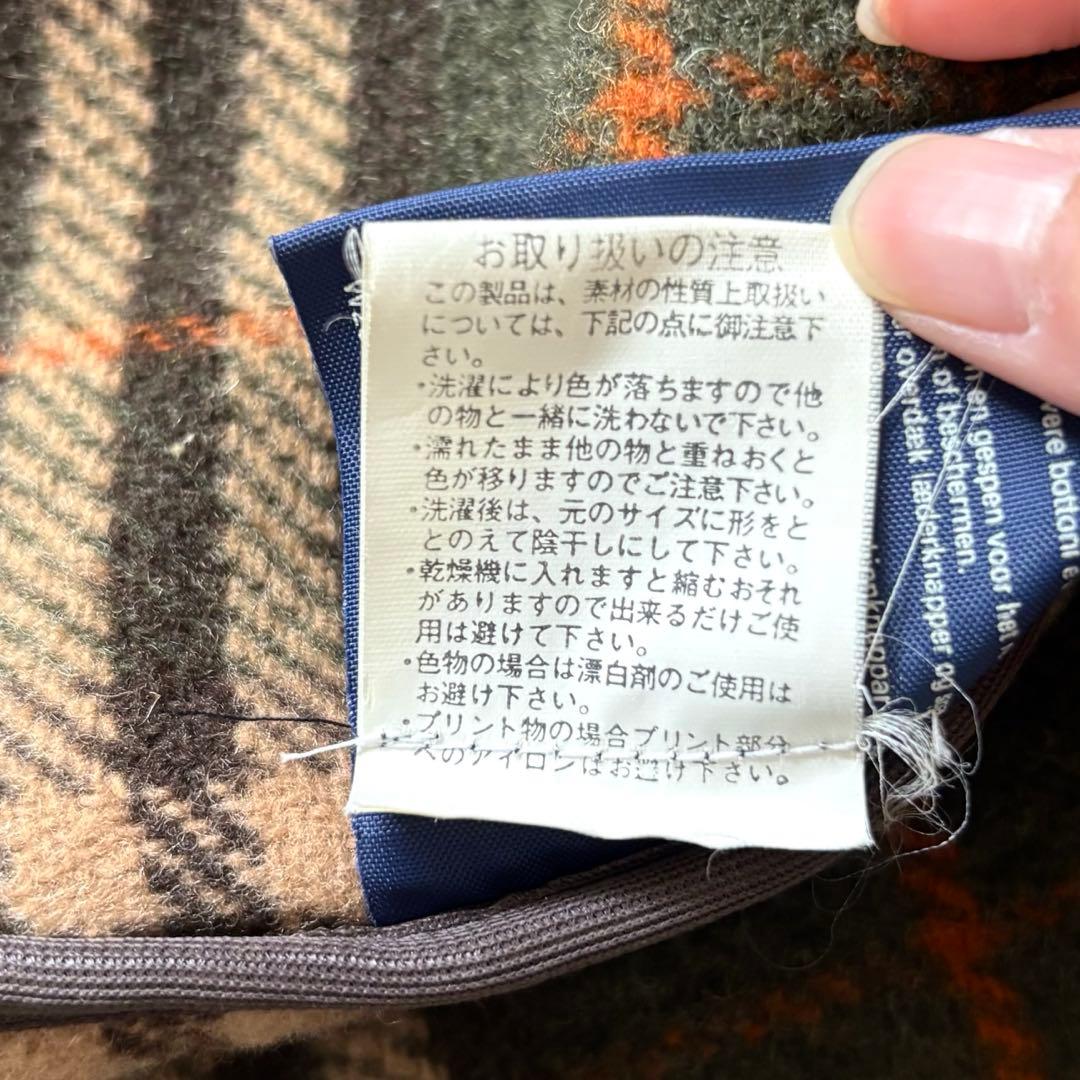 【美品✨】バーバリー　ダッフルコート　カーキ　オリーブグリーン　ウール　チェック