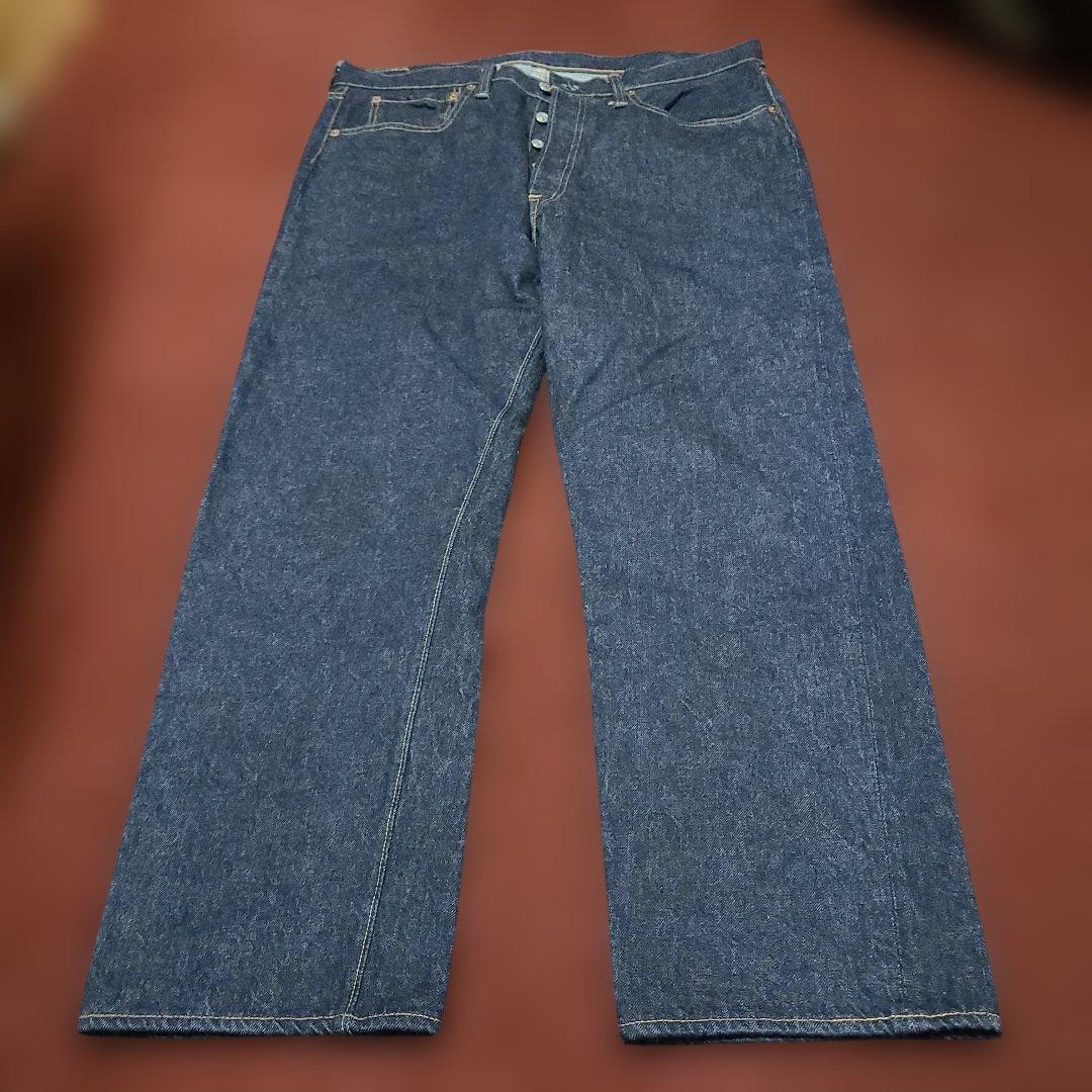 濃紺美品ドゥニームウエアハウスw36紙パッチボタンフライチェーンステッチ