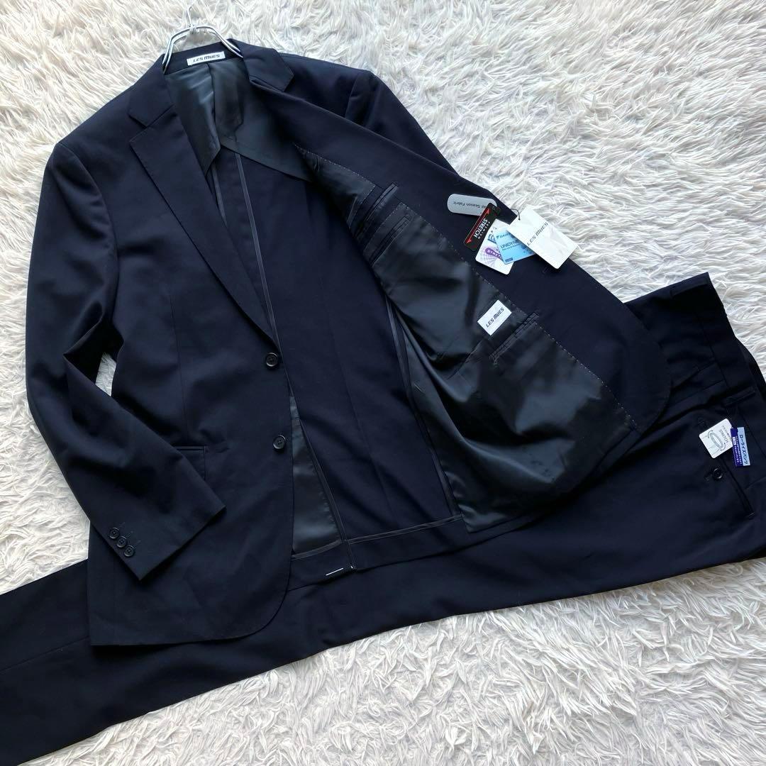 【近年モデル 新品未使用 XL】レミュー　スーツ　ストレッチ　オールシーズン　紺