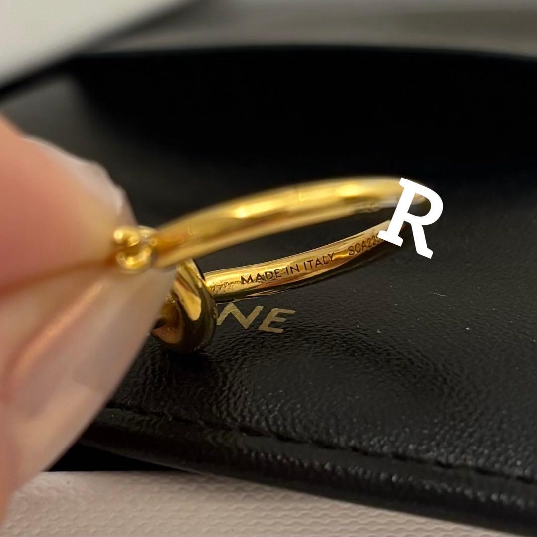 限定値下げ【片耳のみ】CELINE ノットフープ ピアス　ゴールド