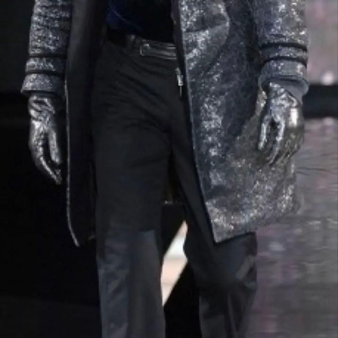 06AW EMPORIO ARMANI レザー切り替え　スラックス