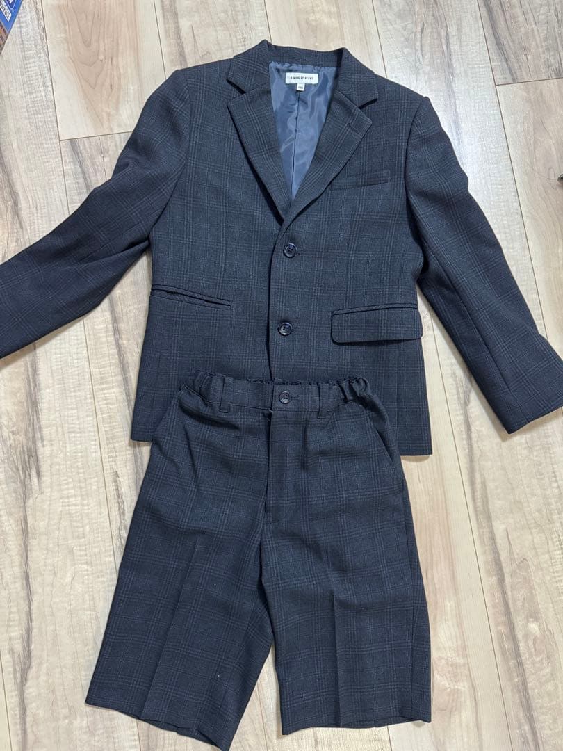 BEAMS :miniチェック柄 スーツ 130cm 男の子　ビームス　入学式