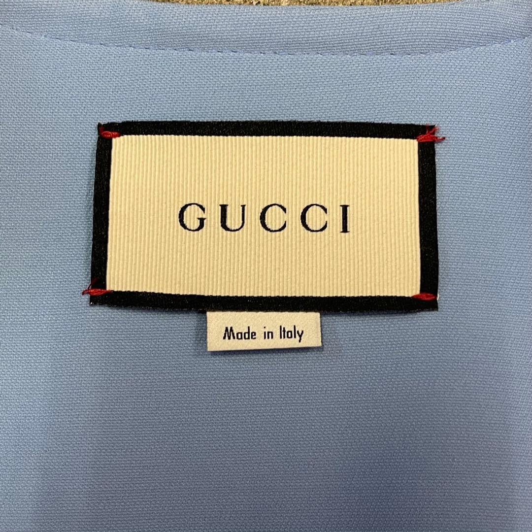 Gucci グッチ ベルテッドベスト ジレ 619334 ブルー 36