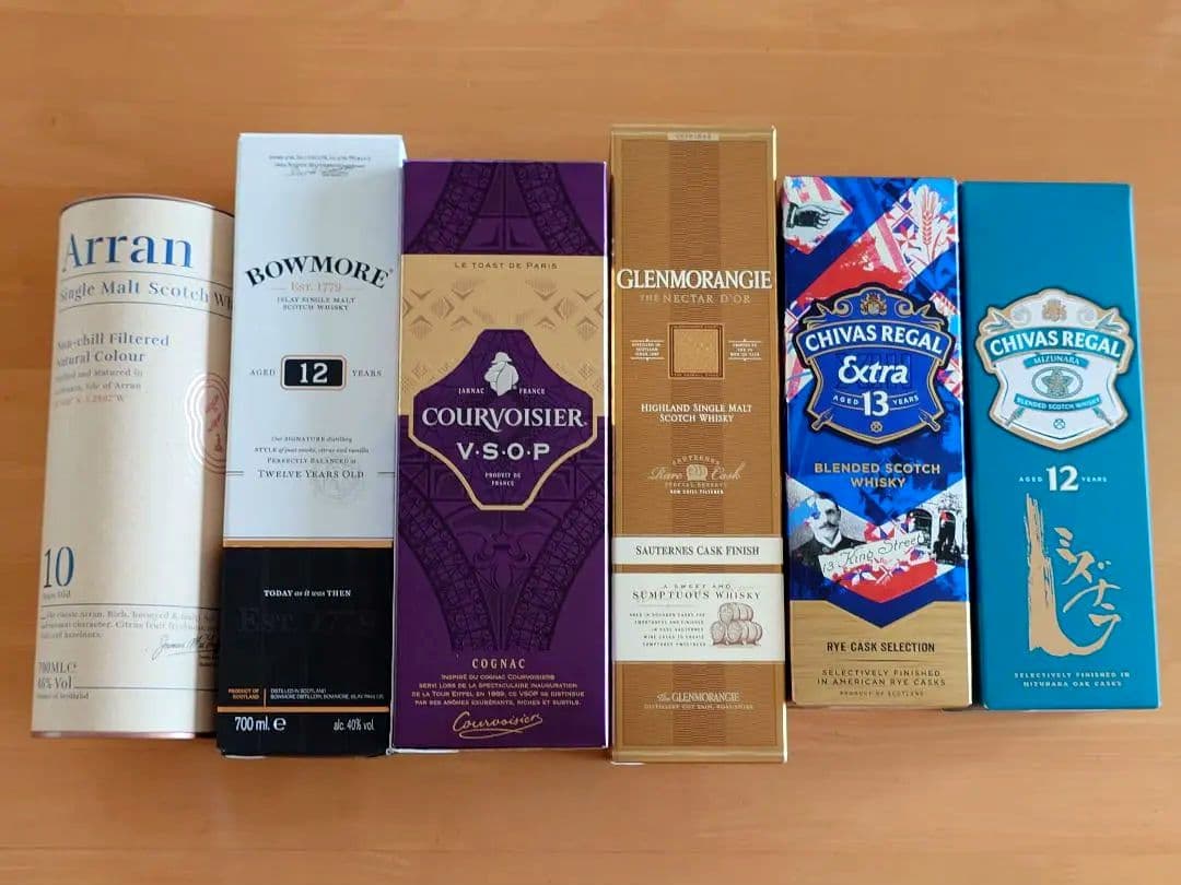 【空きボトル】ウイスキー・コニャックセット