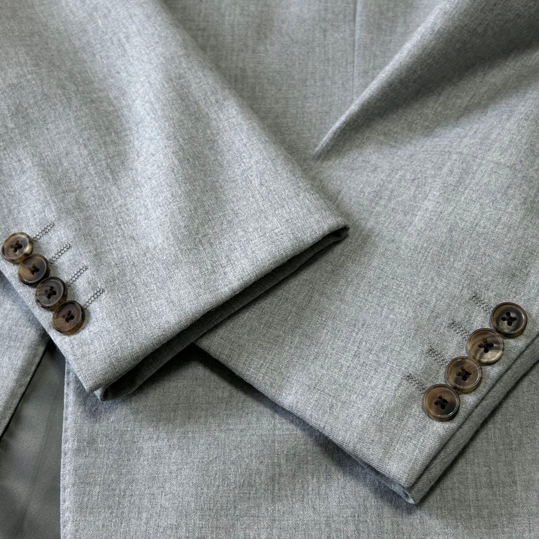 美品 20万 アクアスキュータム 日本製 フランネルウール シングルスーツA5