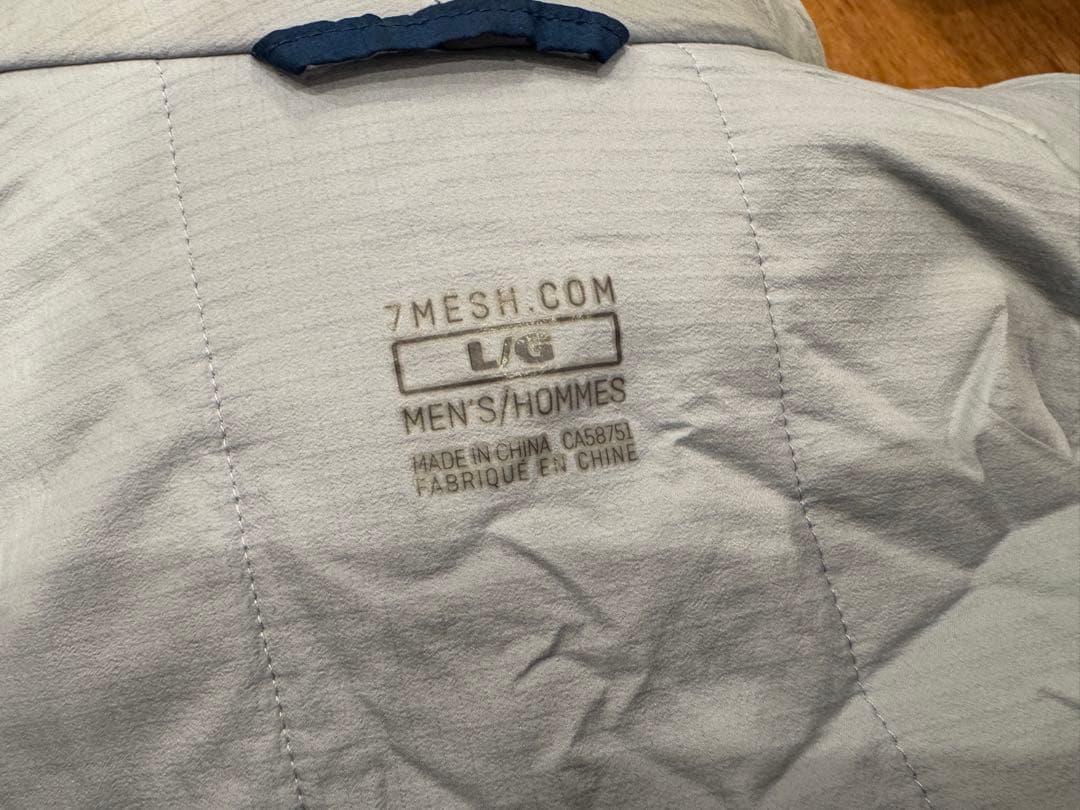 7MESH OUTFLOW HOODY 中綿　Lサイズ