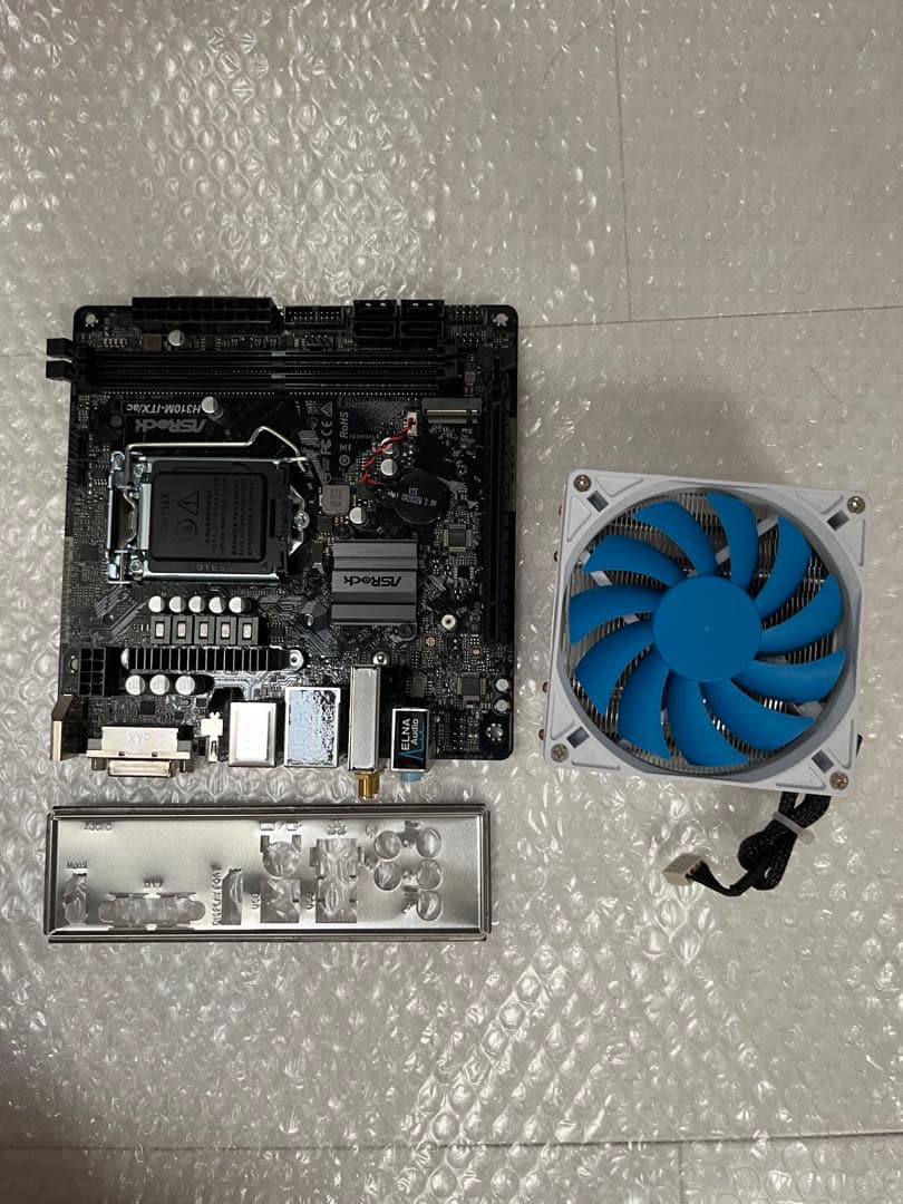 美品　ASRock H310M-ITX/acマザーボード　CPUクーラーセット