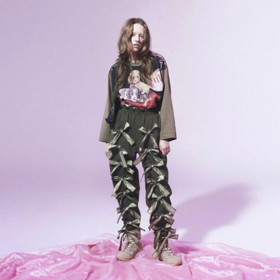 【SIIILON】Soidier ribbon pants 試着のみ