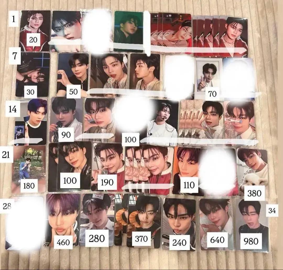 ゼベワン　ジウン　メテュ　テレ　ギュビン　ユジン　トレカ まとめ売り　バラ売り