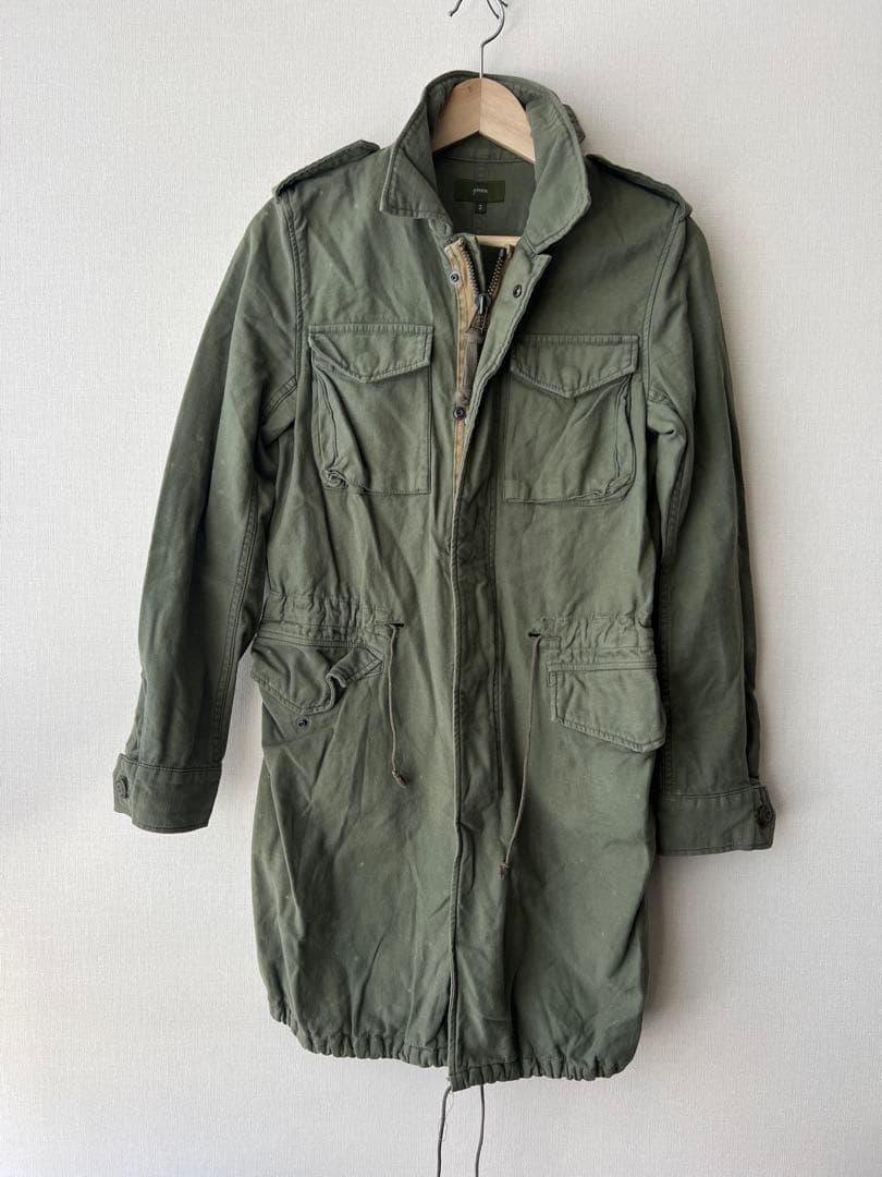 Green ミリタリーモッズコート