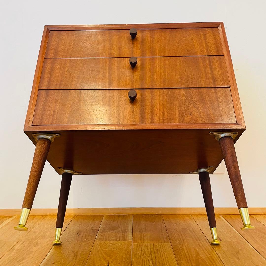 ヴィンテージ チェスト 3段 金属脚 レッグ アンティーク 良好