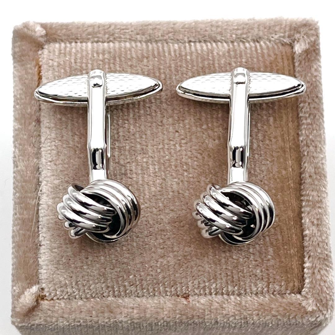 ⭐️SALE⭐【美品】ダンヒル　カフスボタン　ケーブルノット　シルバー　SV925