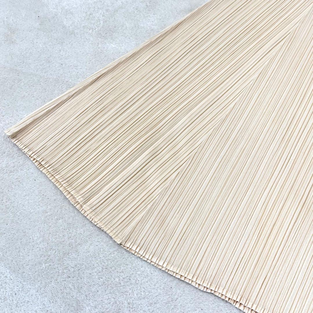 極美品✨PLEATS PLEASE プリーツ　チュニック　アイボリー　Lサイズ