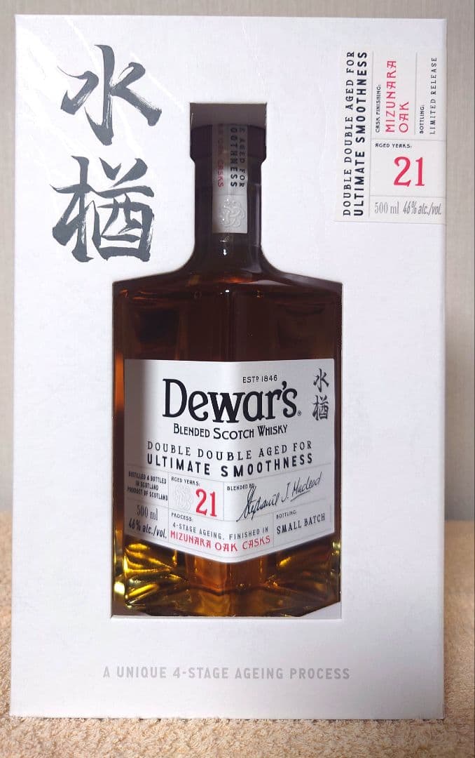 デュワーズ ダブルダブル 21年 ミズナラ 500ml