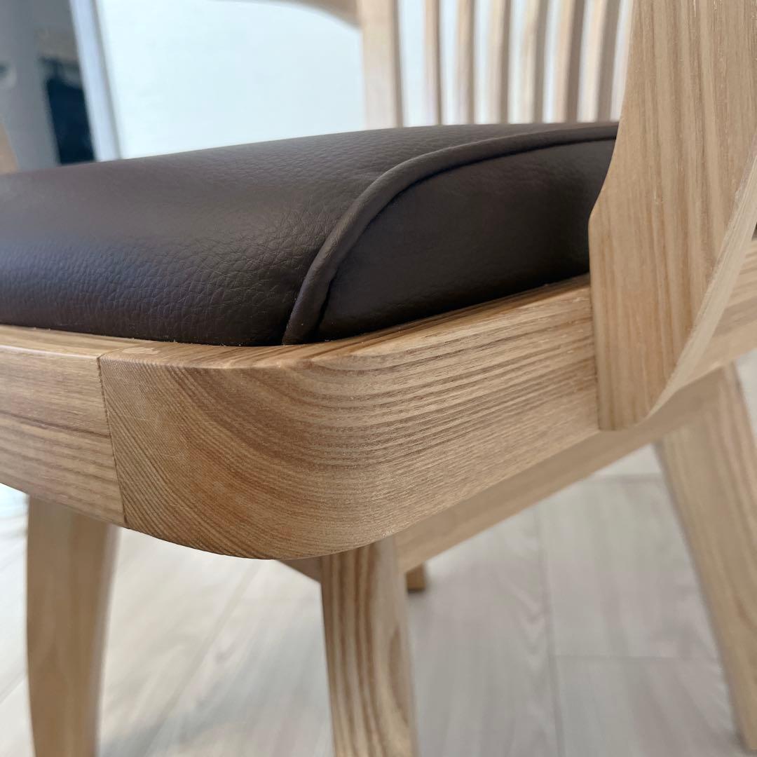 回転式 肘付き 介護 福祉にも最適 高級 天然木NAGAREチェア 美品