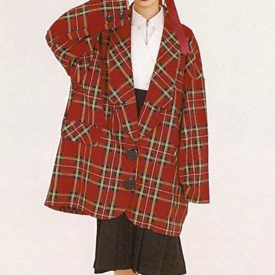 HEIHEI ローラペルジャケット 赤 チェック