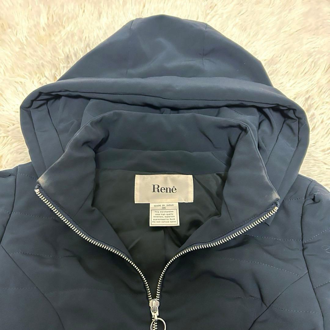 Rene ルネ　中綿ジャケット　ネイビー　36