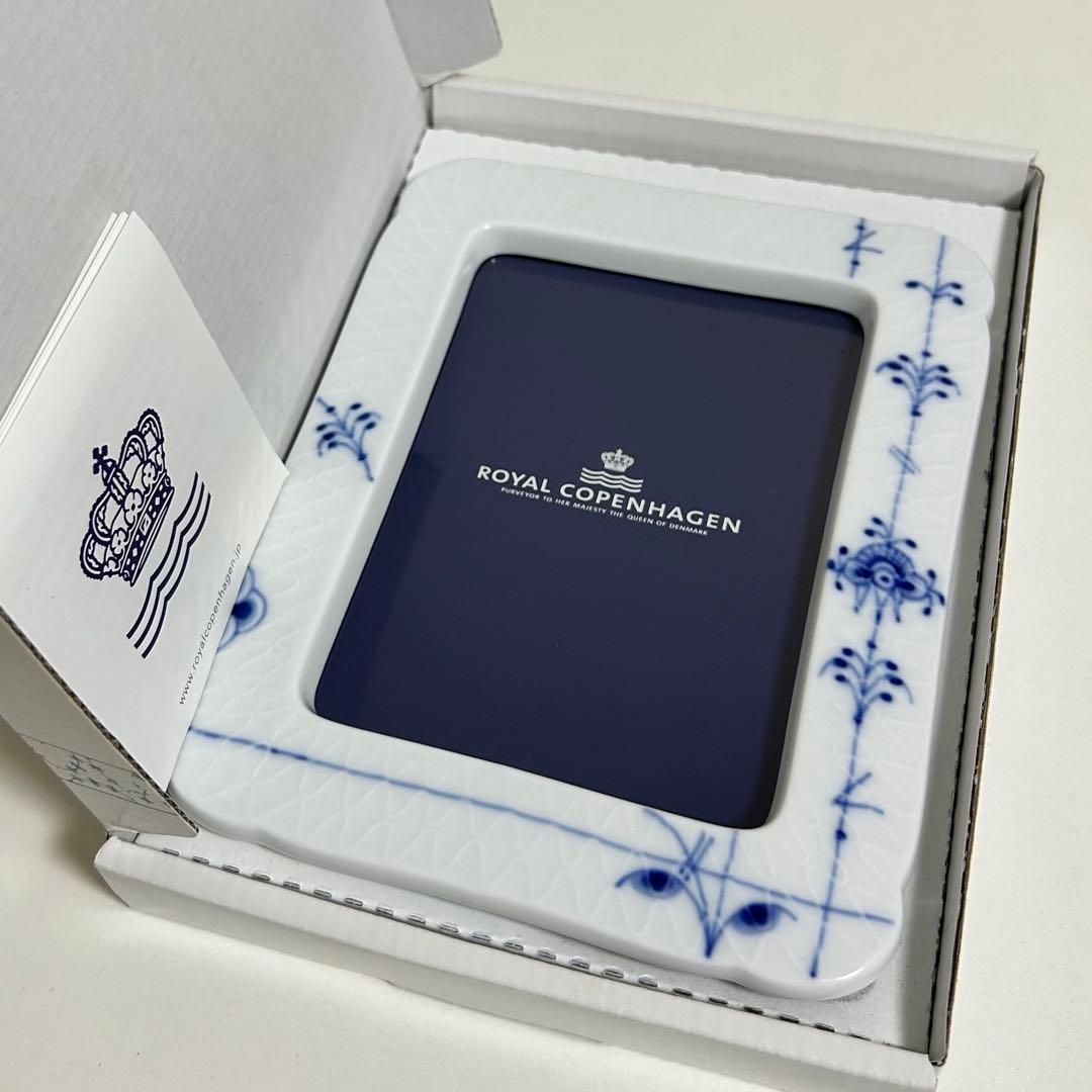 ロイヤルコペンハーゲン　ブルーパルメッテ　フォトフレーム　写真立て　未使用　箱付